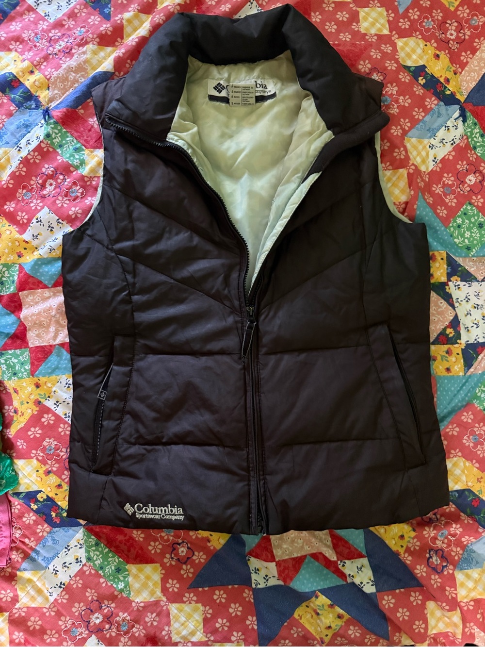 Columbia Black Quilted Women's Puffer Vest with Light Lining